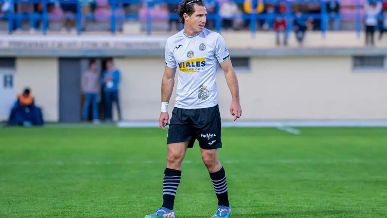 Nacho Ruiz durante un partido con el UB Conquense