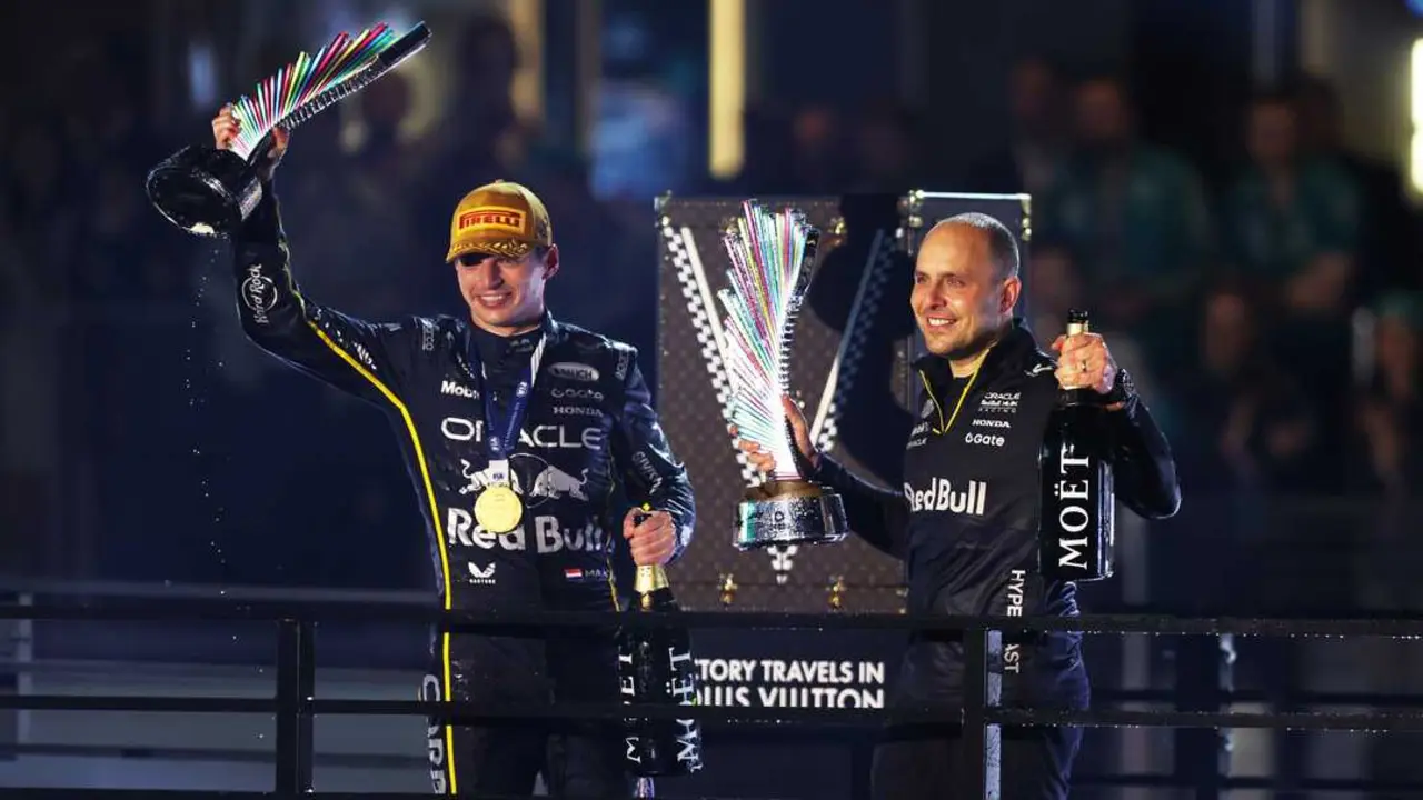 Max Verstappen celebra su triunfo en Las Vegas / F1