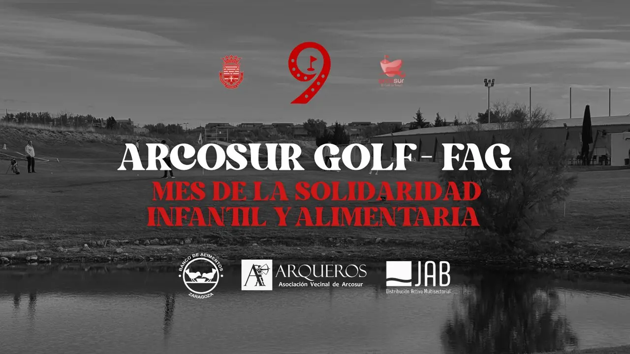 Cartel promocional de la iniciativa solidaria. Fotograf&iacute;a: Federaci&oacute;n Aragonesa de Golf.