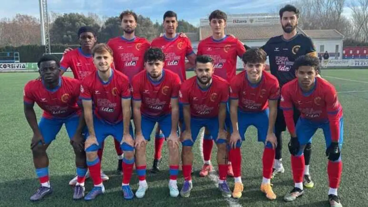 Once inicial del CD Zuera en un partido