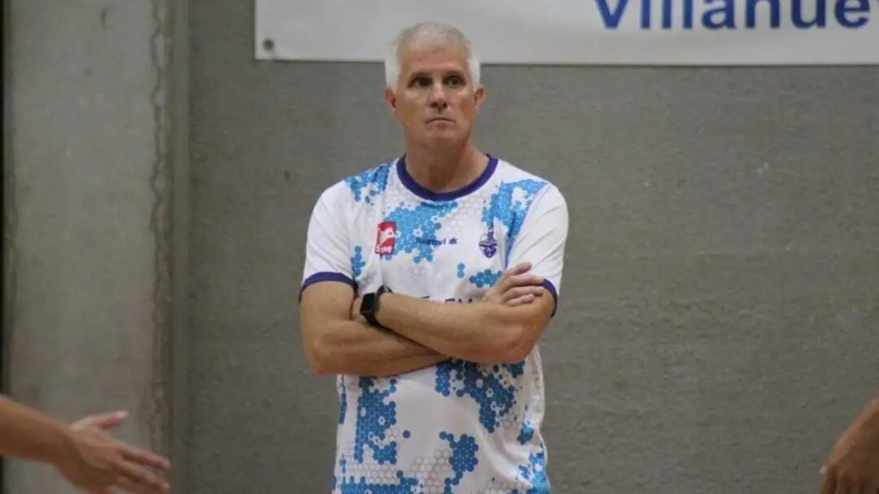 Fabian Muraco, durante un entrenamiento con el CV Teruel. Fotograf&iacute;a: CV Teruel.