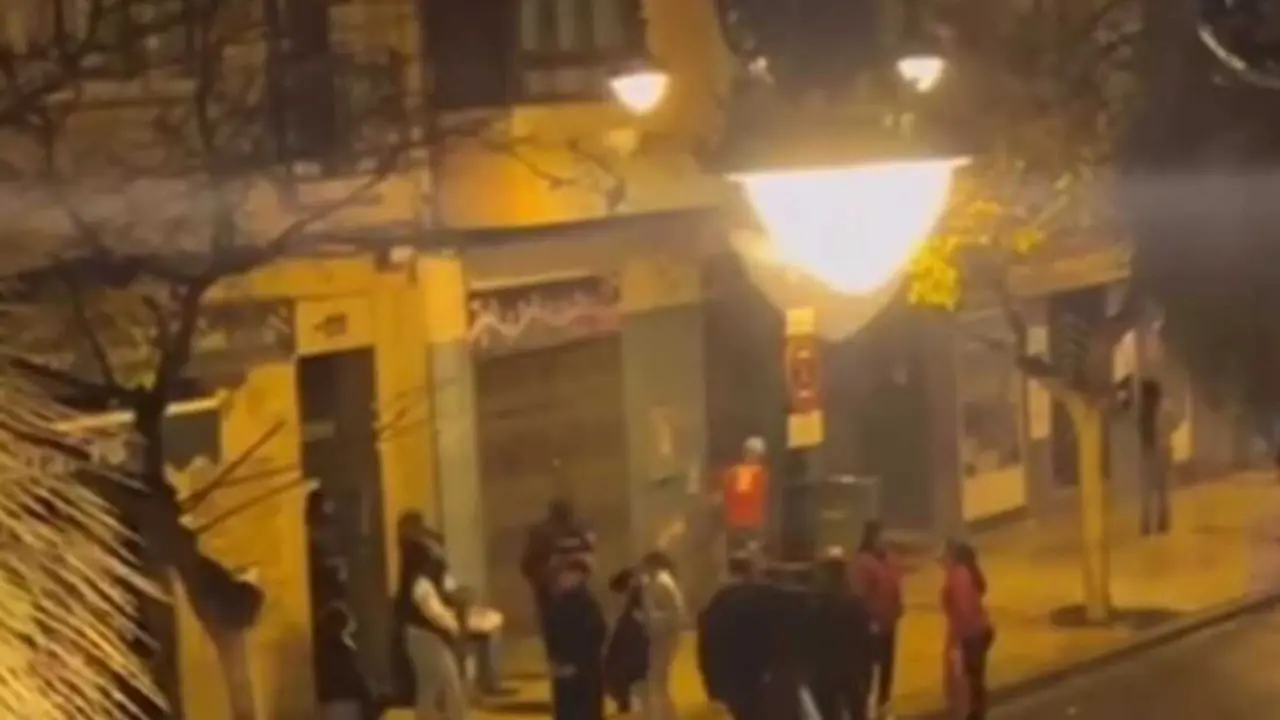 Imagen de los disturbios en la calle Conde Aranda