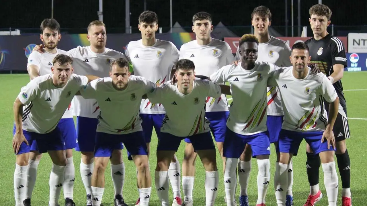 El once de Arag&oacute;n para esta final de la Copa de Regiones UEFA. Fotograf&iacute;a: RFAF.
