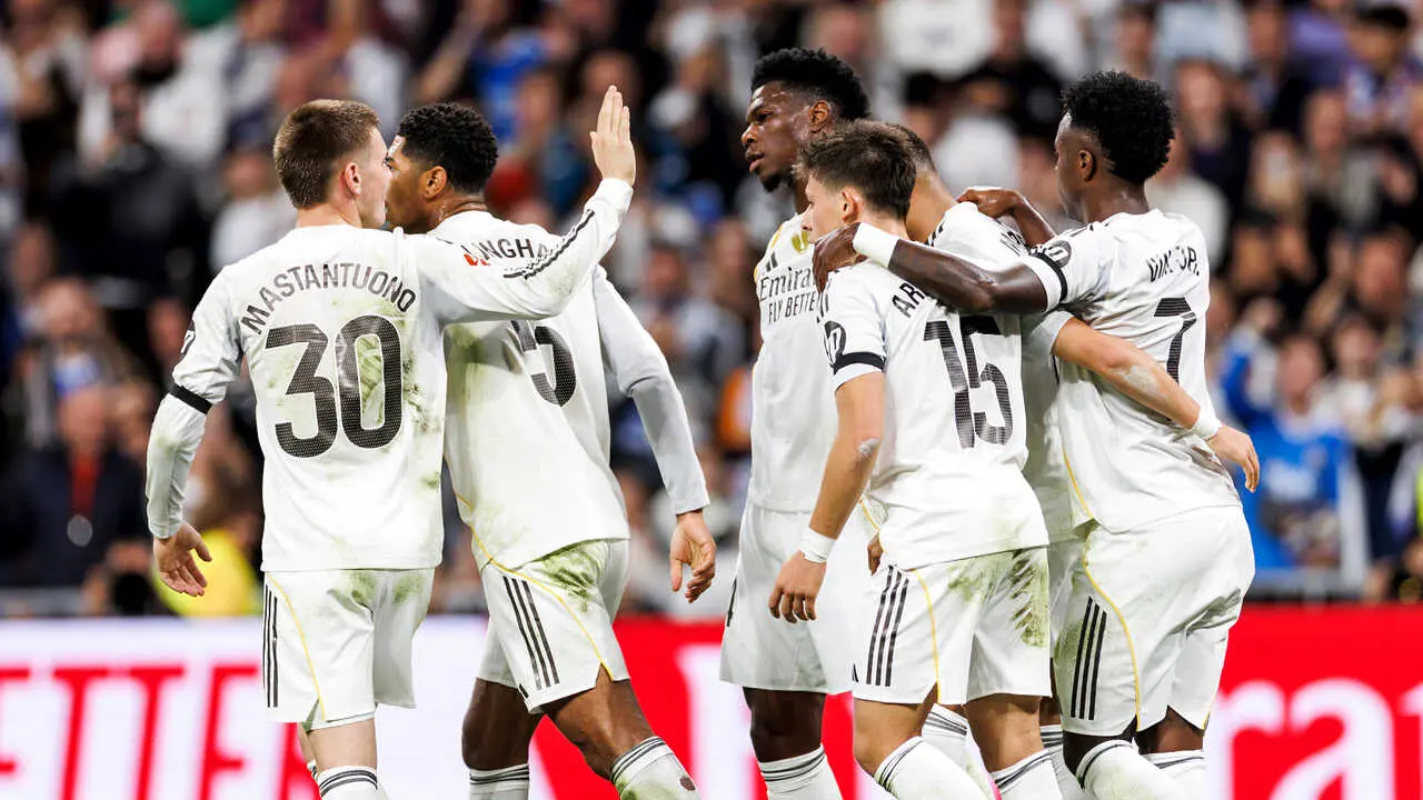 El Real Madrid festeja un tanto / RM.