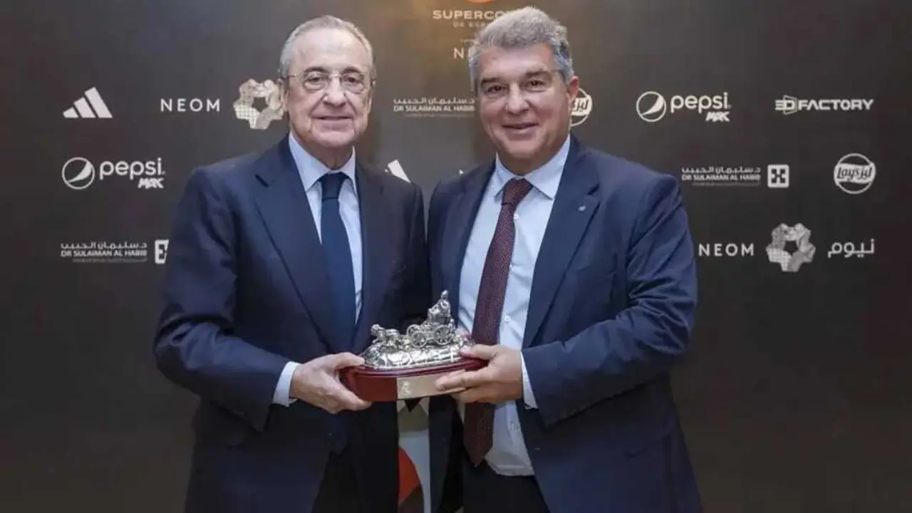 Florentino P&eacute;rez y Joan Laporta. Fotograf&iacute;a: RFEF.