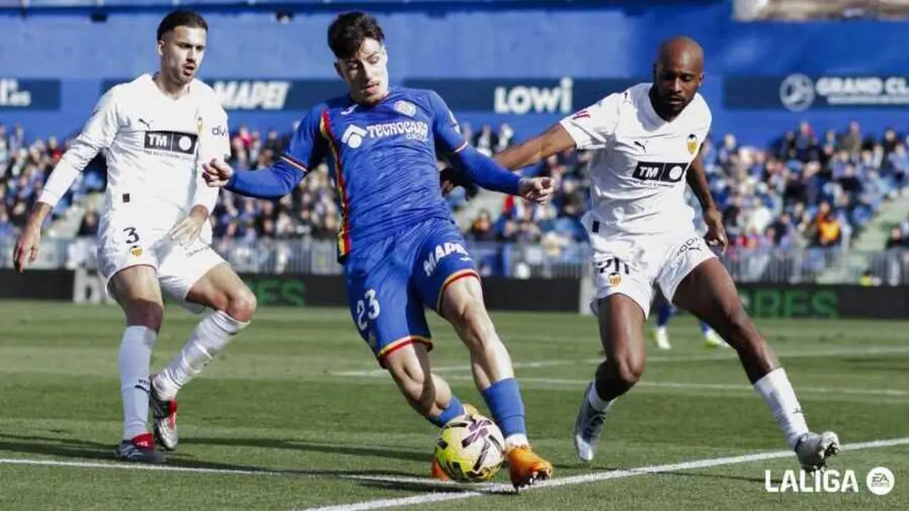 Adri&aacute;n Liso durante un Getafe - Valencia / LaLiga