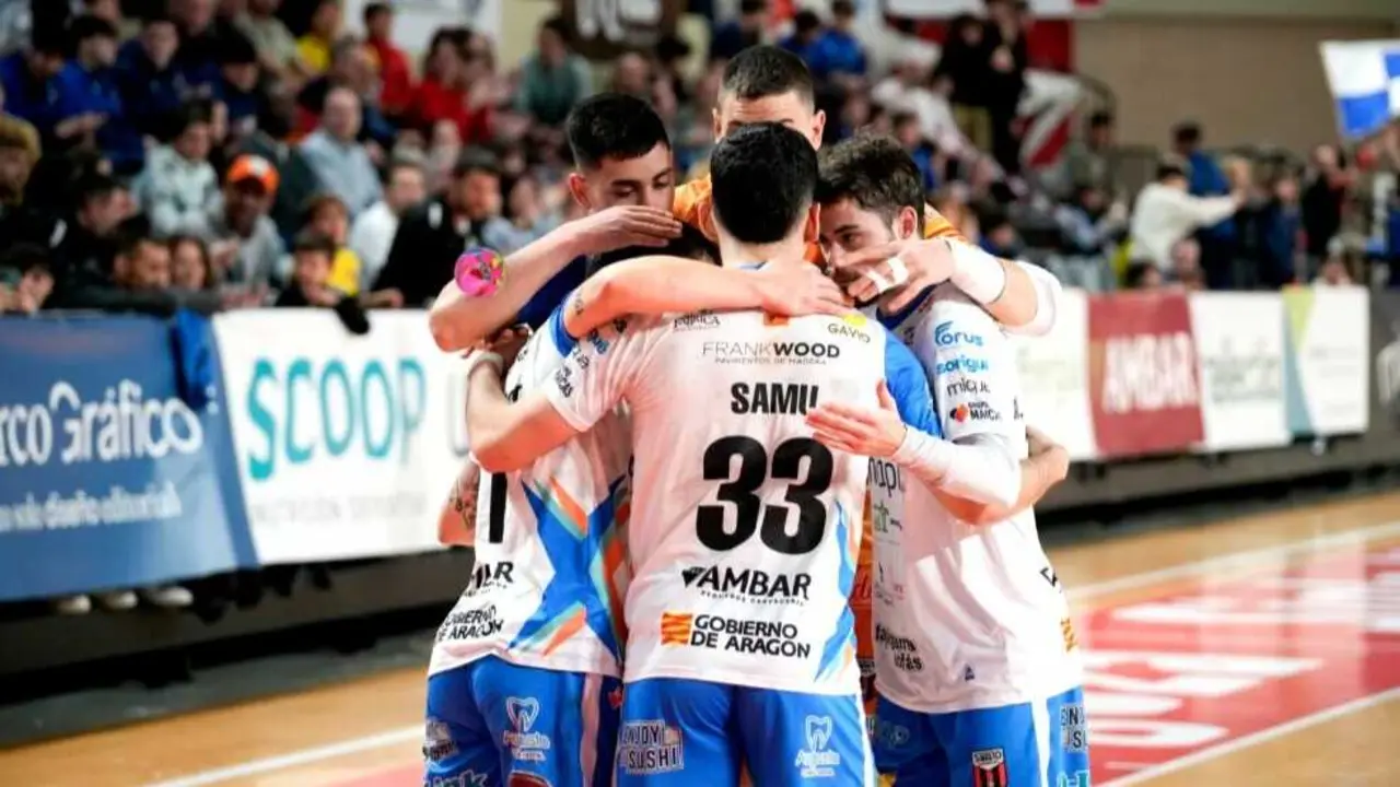 El Wanapix Zaragoza celebrando un gol. Fotograf&iacute;a: Wanapix Zaragoza.