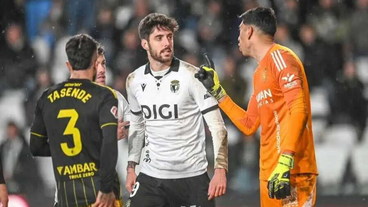 Andrada y Fer Ni&ntilde;o en el Burgos - Real Zaragoza / LaLiga