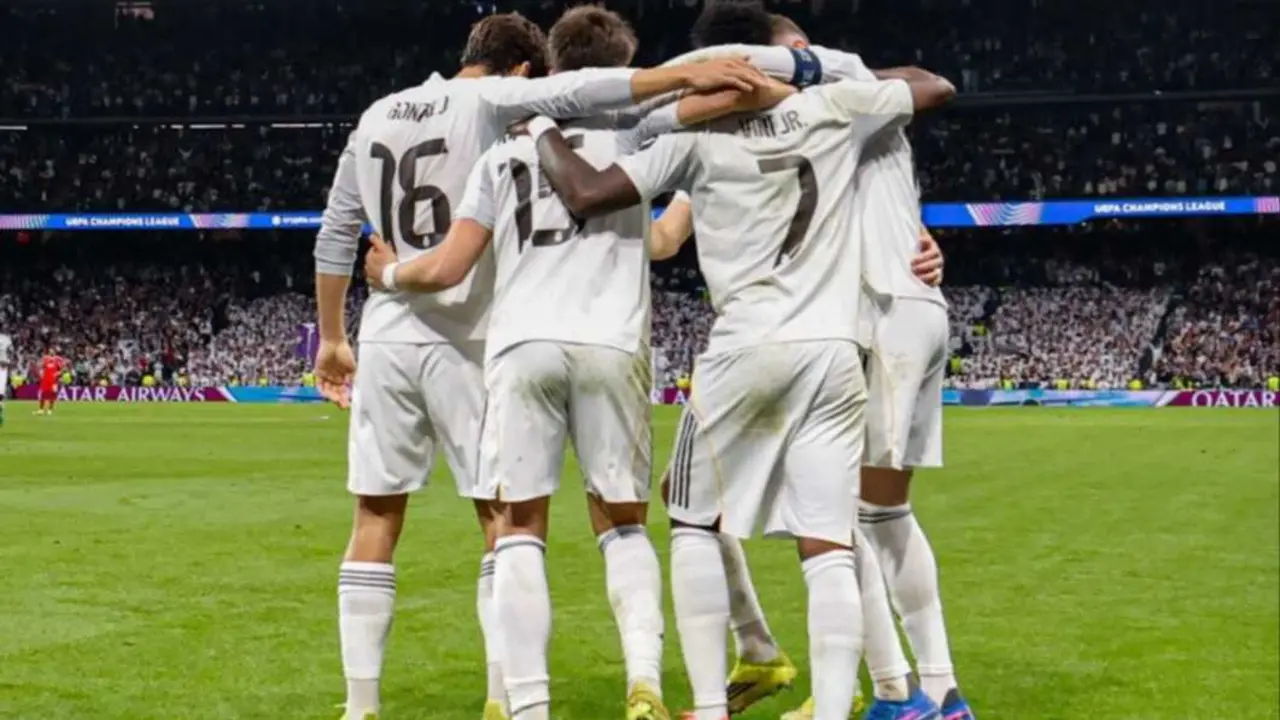El Real Madrid celebrando un gol. Fotograf&iacute;a: RM.