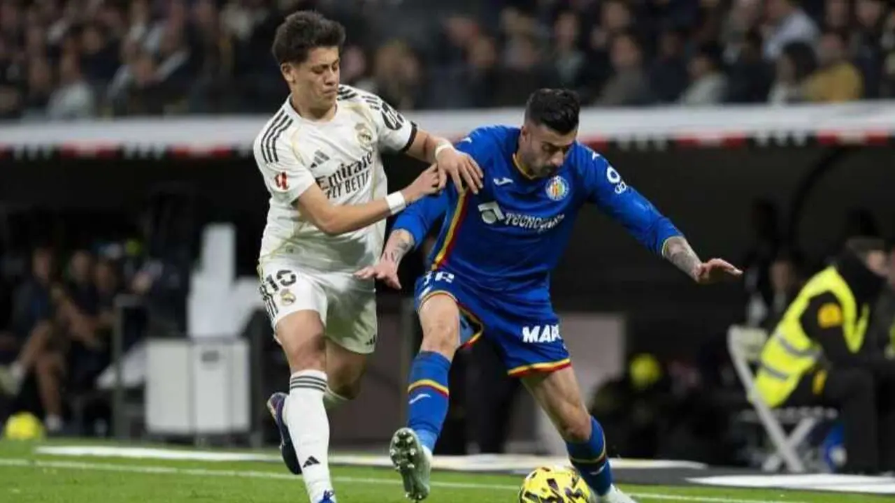 Diego Rico durante el Real Madrid - Getafe / LaLiga