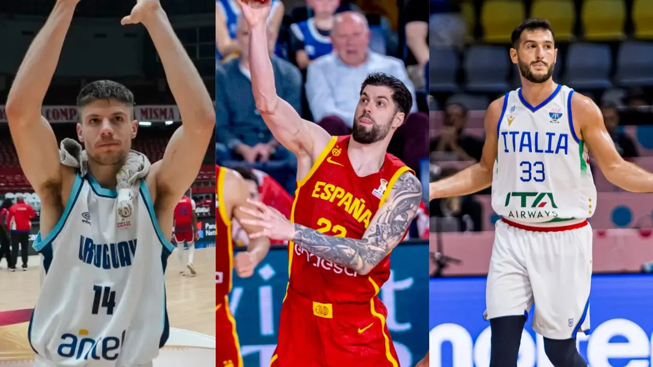 Joaqu&iacute;n Rodr&iacute;guez, Santi Yusta y Marco Spissu. Fotograf&iacute;as: FIBA.