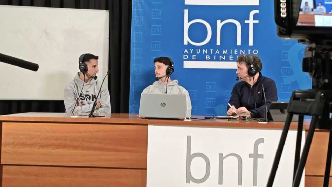 Toni Abad y Jes&uacute;s &Aacute;lvarez en Bin&eacute;far / SD Huesca