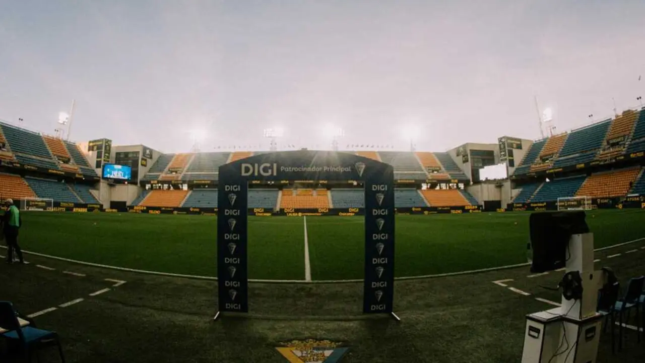 JP Financial Estadio preparado para el C&aacute;diz - Real Zaragoza de LaLiga Hypermotion / C&aacute;diz CF
