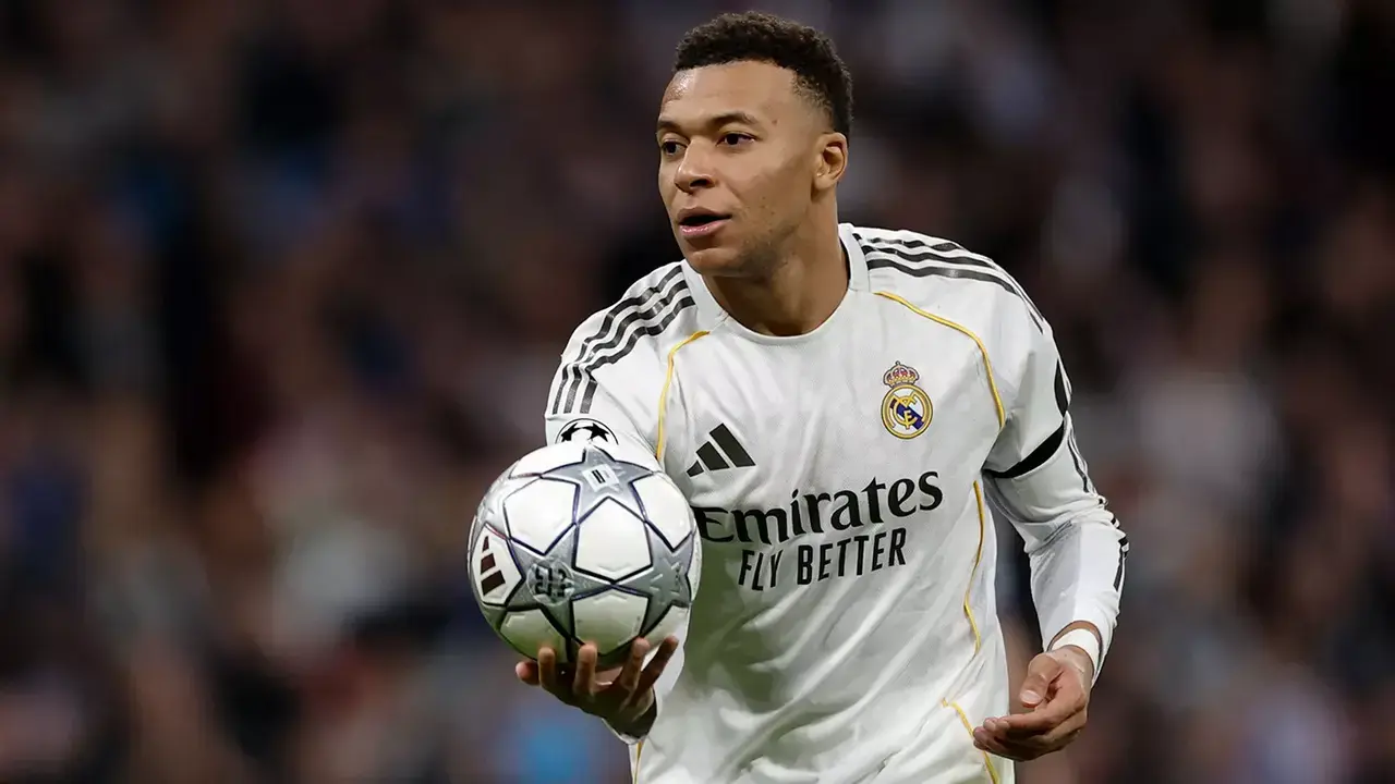 Mbapp&eacute; durante un partido de Champions League / Real Madrid