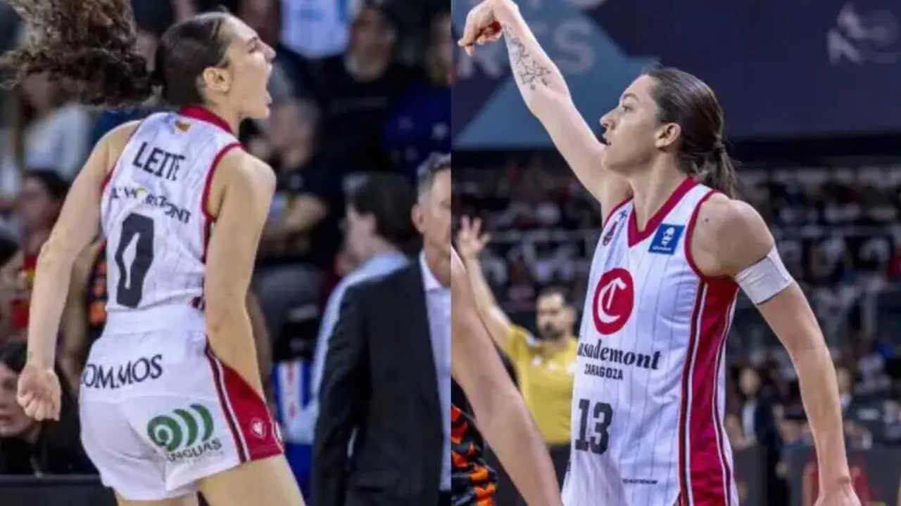 Carla Leite y Helena Pueyo ante el Valencia Basket en las semifinales de la Copa de la Reina / FEB.