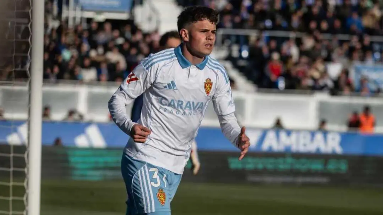 Hugo Pinilla durante un partido con el Real Zaragoza / Marcos Cebri&aacute;n