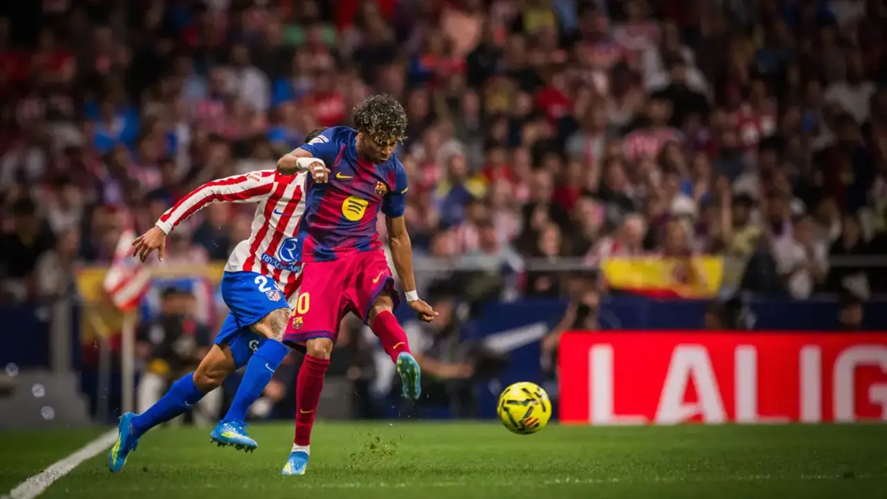 Lamine Yamal ante el Atl&eacute;tico de Madrid / FCB