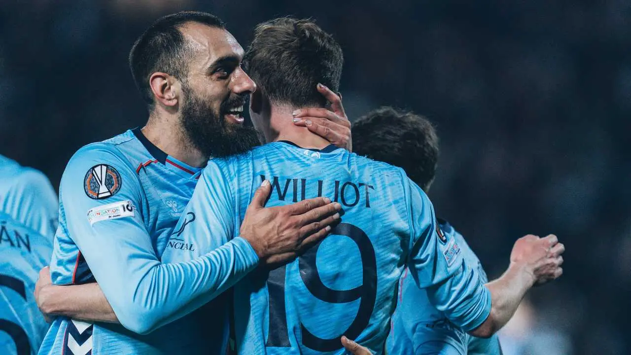 El Celta de Vigo celebrando un tanto / Celta de Vigo.