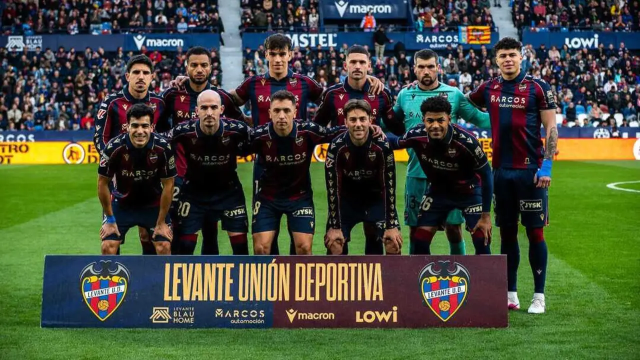 Once inicial de la UD Levante en un partido de LaLiga EA Sports / Levante UD.