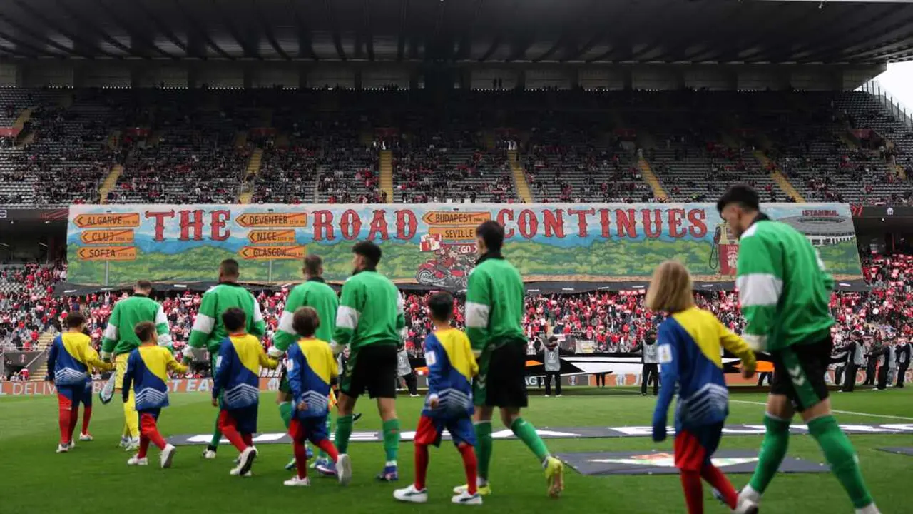 Jugadores del Betis saliendo ante el Braga / Betis