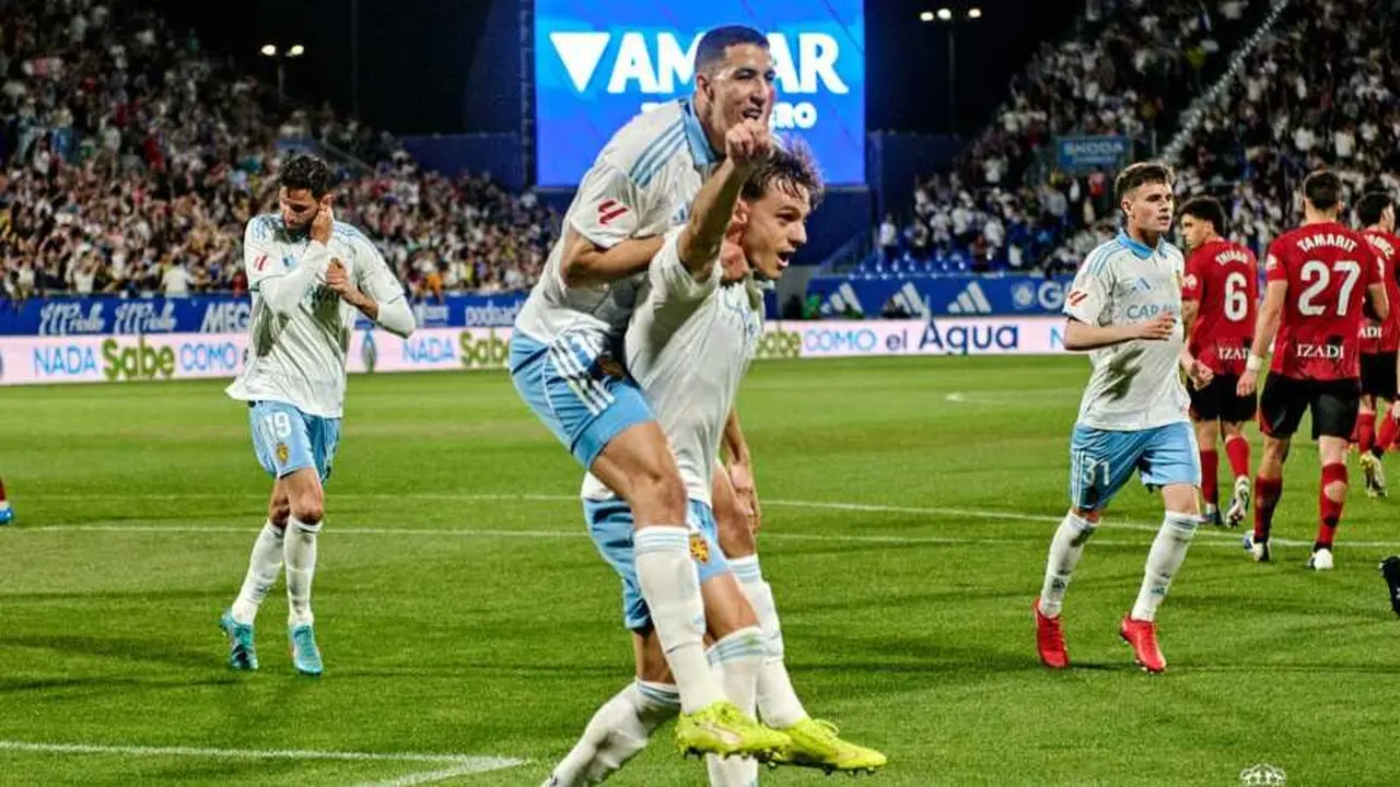 Celebraci&oacute;n de los jugadores del Real Zaragoza / RZ