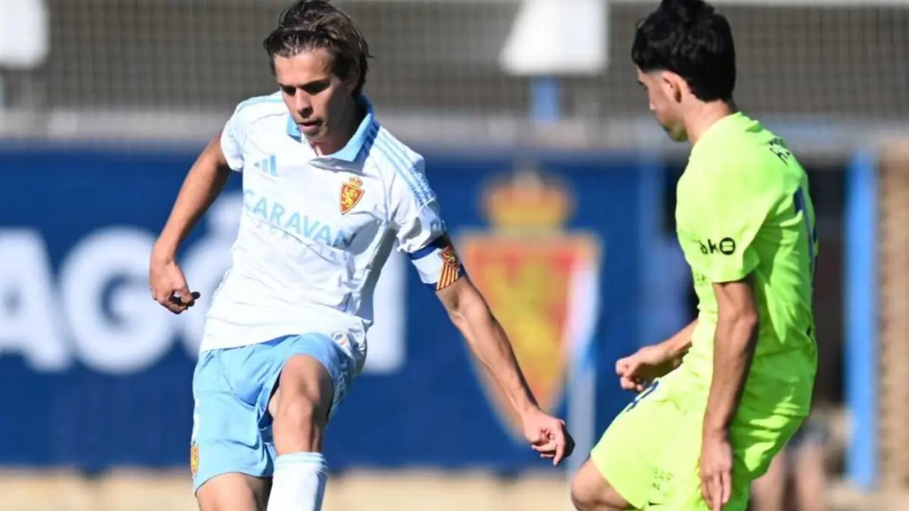 &Aacute;ngel Linares durante un partido con el Deportivo Arag&oacute;n / RZ