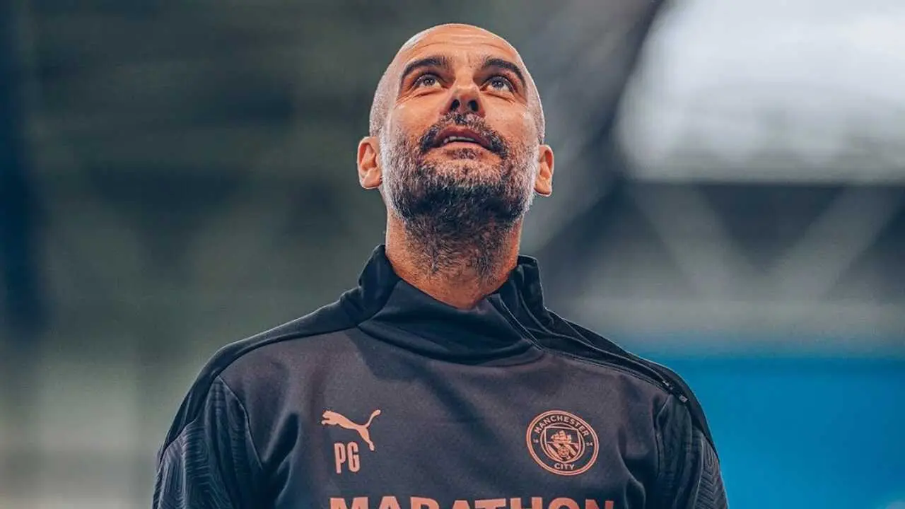 Pep Guardiola en el Manchester City