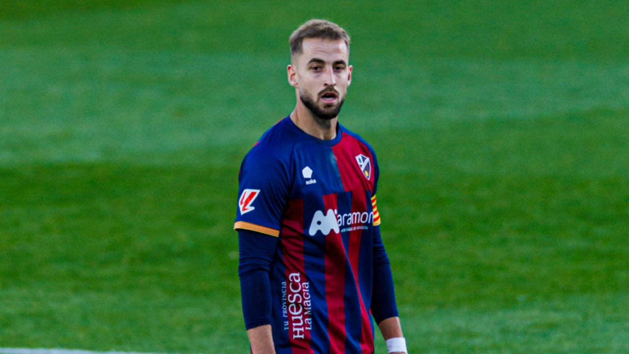 Jorge Pulido, durante un partido /  SD Huesca