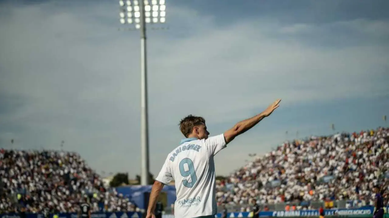 Dani G&oacute;mez durante un partido con el Real Zaragoza / Marcos Cebri&aacute;n