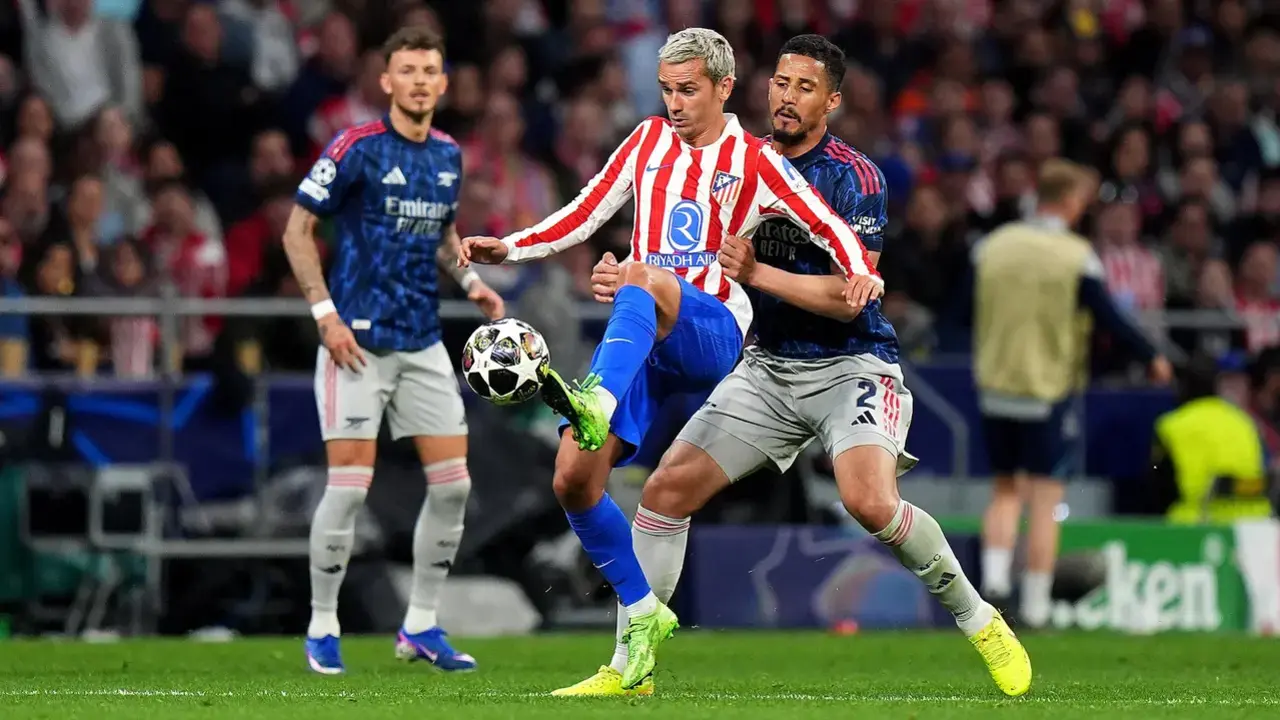 Imagen del partido de la ida entre el Atl&eacute;tico de Madrid y el Arsenal / UEFA