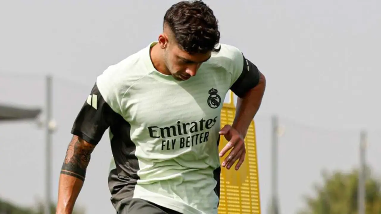 Fede Valverde durante un entrenamiento con el Real Madrid. Fotograf&iacute;a: RRSS del jugador.