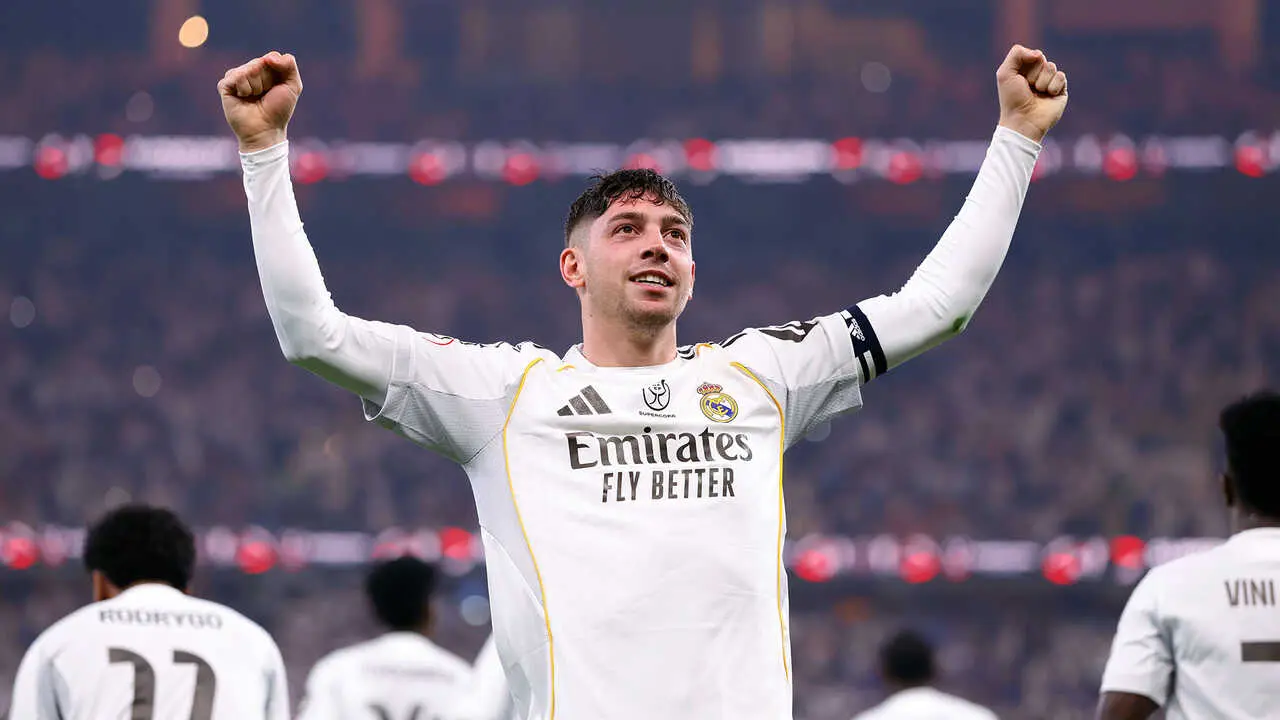 Fede Valverde celebra un gol / Real Madrid