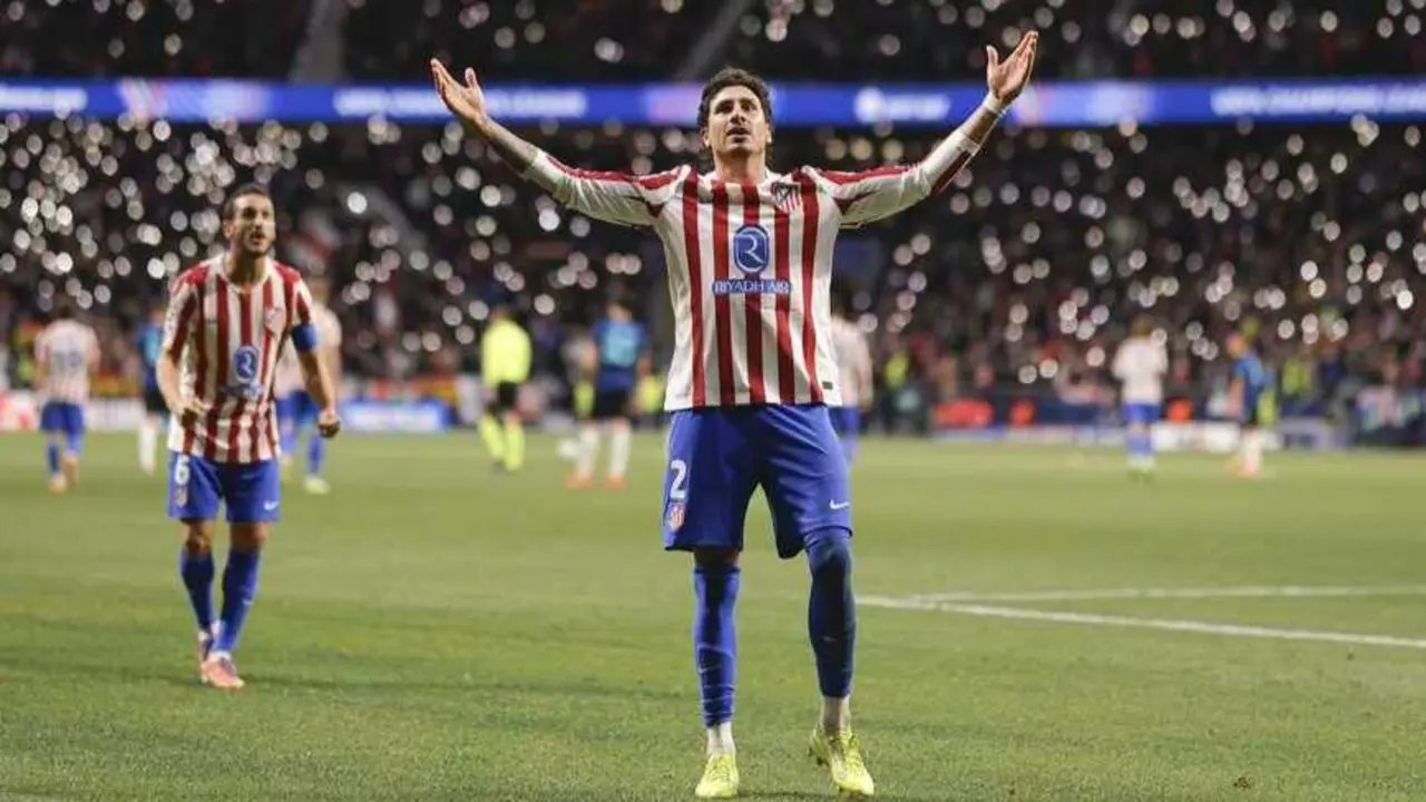 Gim&eacute;nez durante un partido de Champions League / Atl&eacute;tico de Madrid