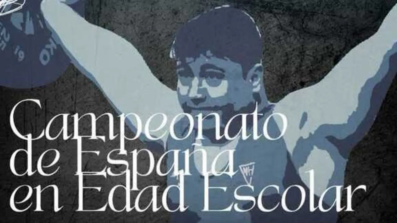 Cartel promocional del Campeonato de Espa&ntilde;a en Edad Escolar. Fotograf&iacute;a: Federaci&oacute;n Espa&ntilde;ola de Halterofilia.