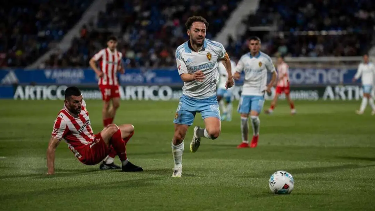 Keidi Bare en el Real Zaragoza - Sporting de Gij&oacute;n / Marcos Cebri&aacute;n