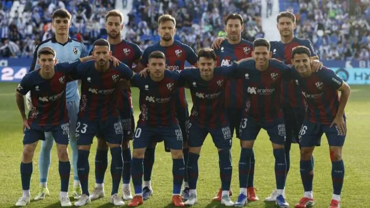 Alineaci&oacute;n de la SD Huesca en su &uacute;ltimo duelo. Fotograf&iacute;a: LaLiga.