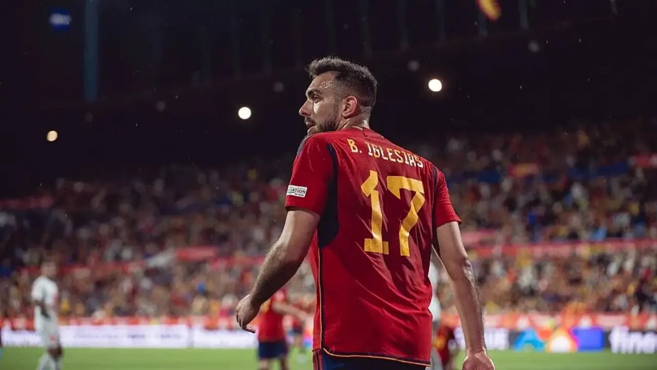 Borja Iglesias con Espa&ntilde;a en La Romareda / RFEF