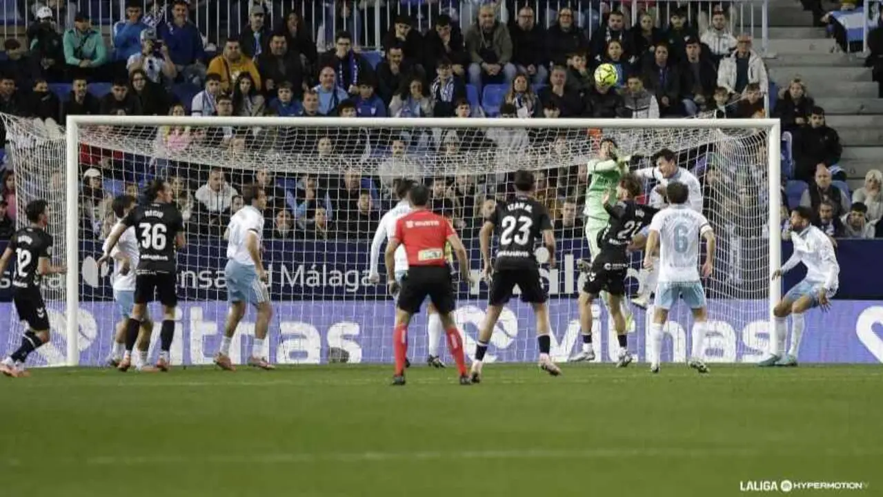 Imagen del M&aacute;laga - Real Zaragoza de la ida / LaLiga