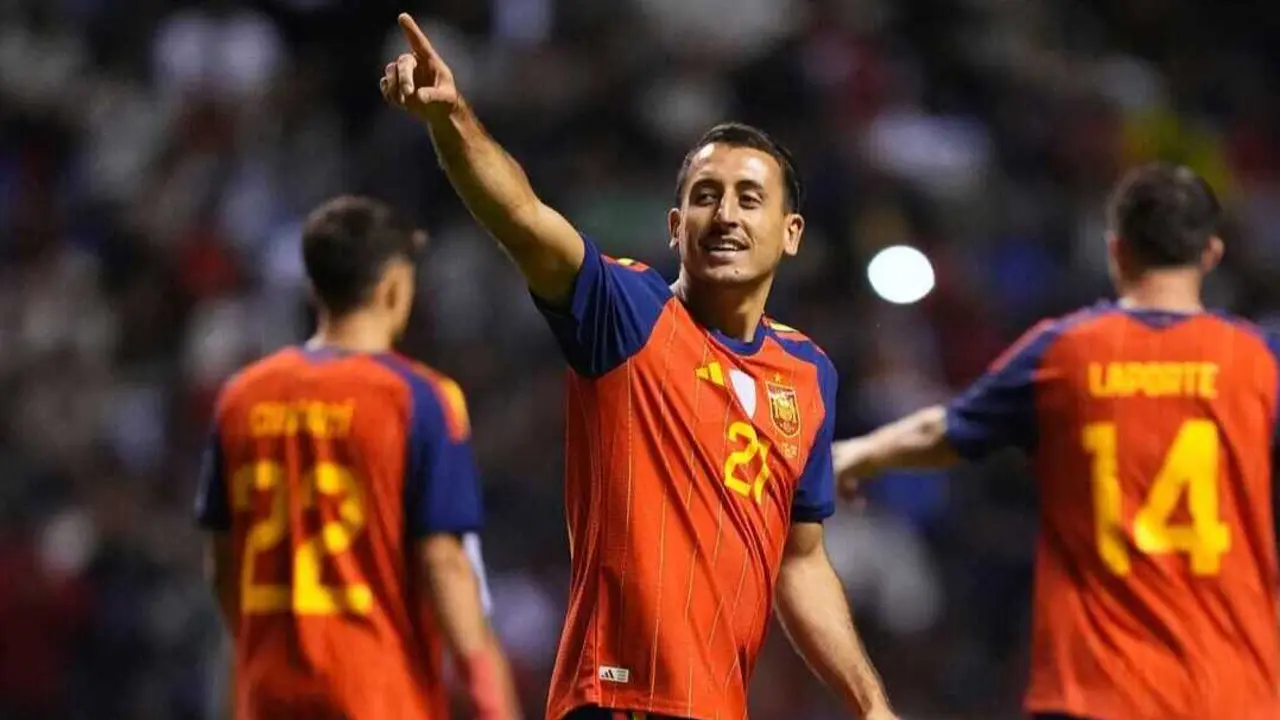 Oyarzabal celebra un gol con la Selecci&oacute;n Espa&ntilde;ola / RFEF