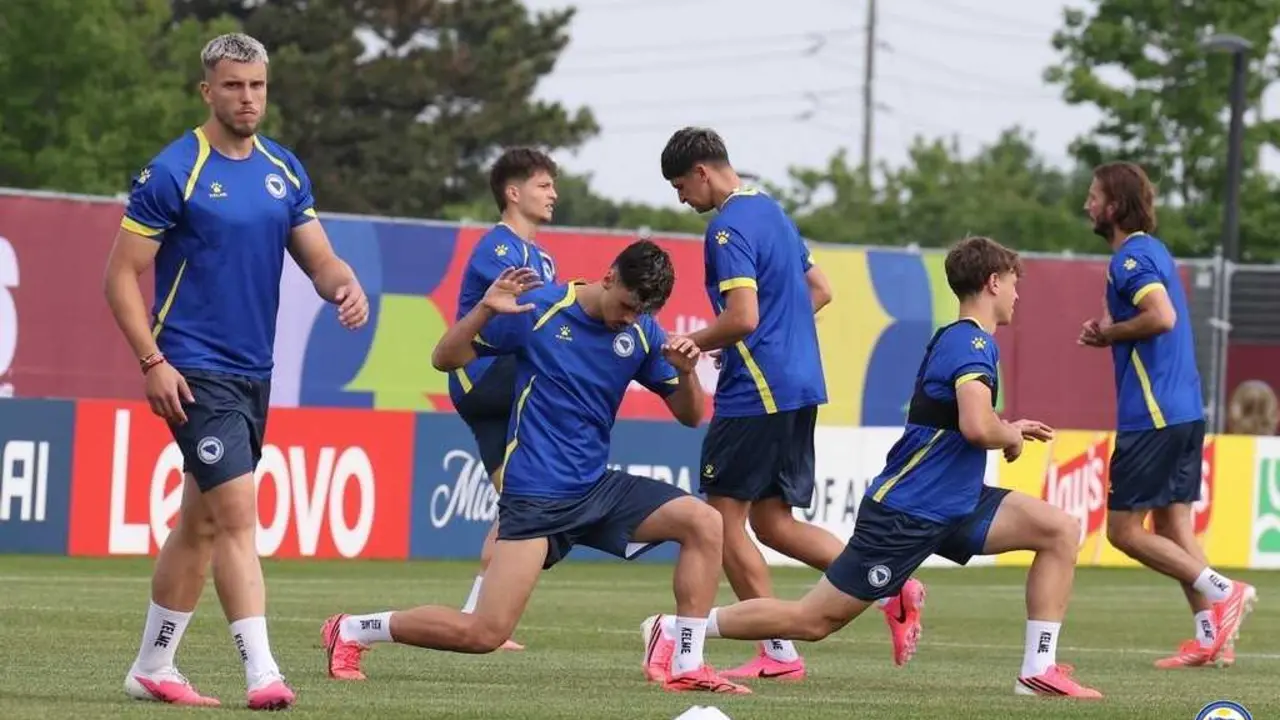 Jugadores de Bosnia durante un entrenamiento / NFS BIH
