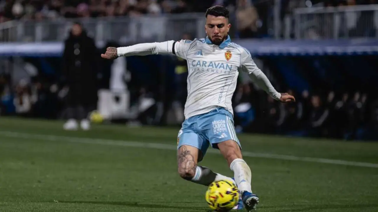 Dani Tasende durante un partido con el Real Zaragoza / Marcos Cebri&aacute;n