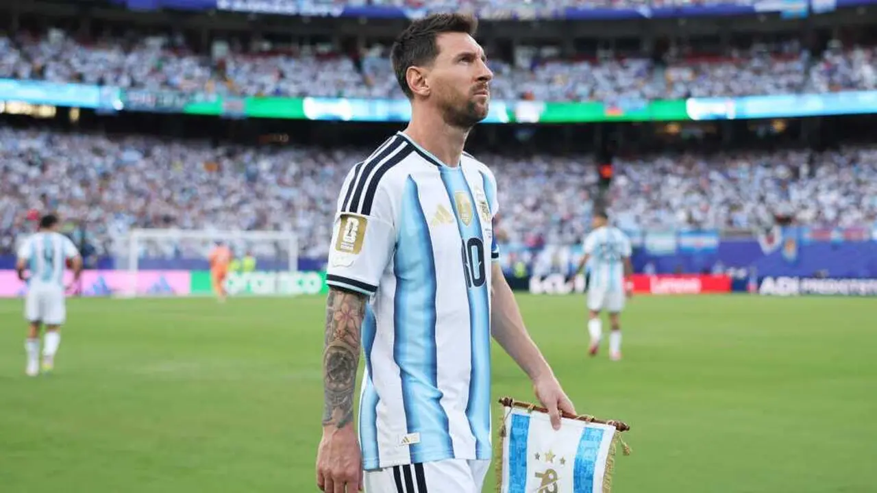 Leo Messi con Argentina