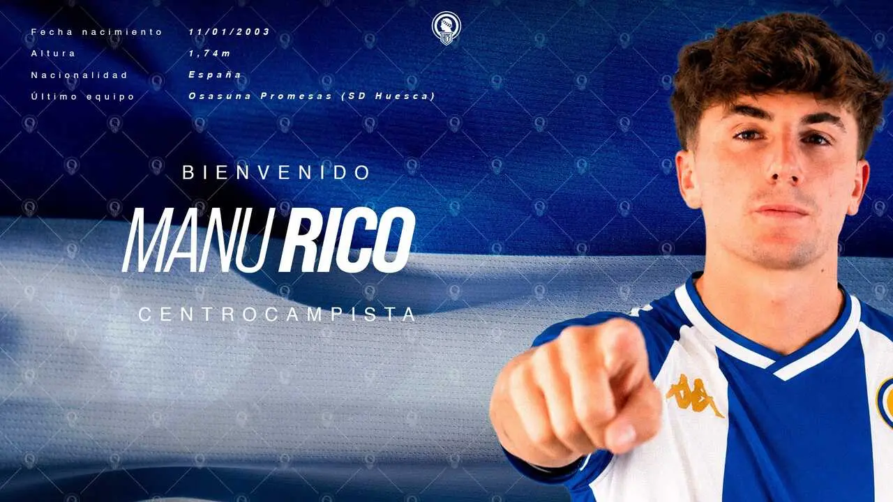 Manu Rico regresar&aacute; a El Alcoraz esta temporada / H&eacute;rcules CF