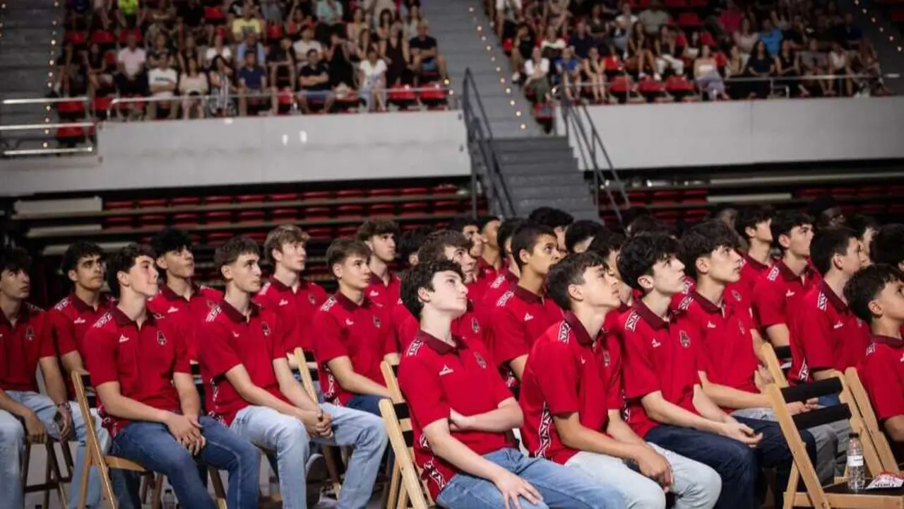 Jugadores del Casademont Zaragoza durante la Gala de Fin de Curso. Fotograf&iacute;a: Esther Casas / Casademont Zaragoza.