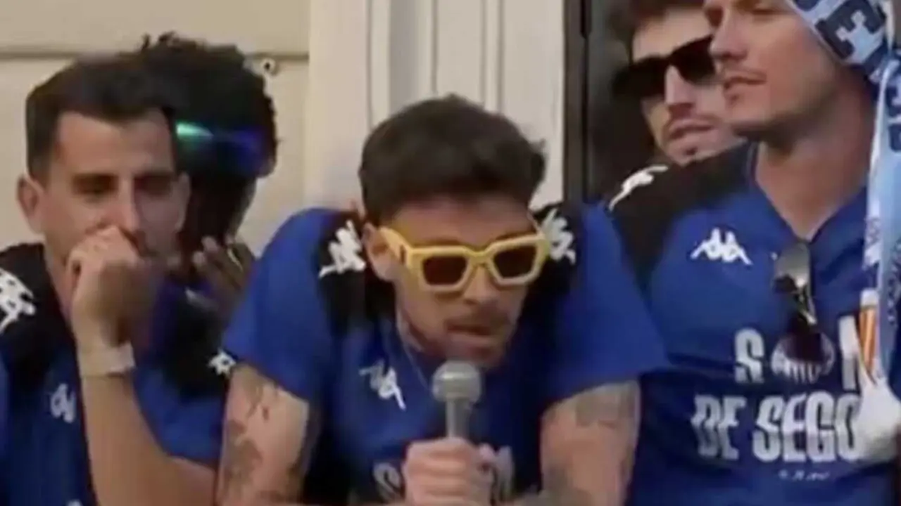 Diego Fuoli en el balc&oacute;n del Ayuntamiento de Sabadell