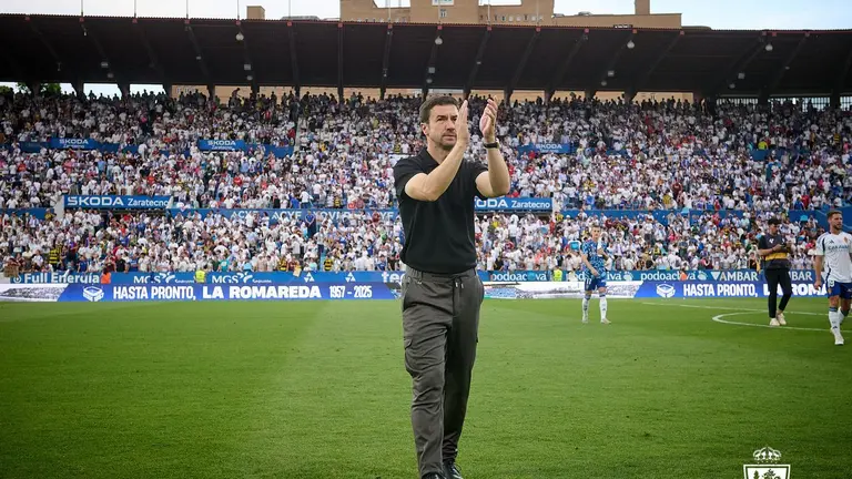 Gabi Fern&aacute;ndez, en La Romareda / REAL ZARAGOZA (Tino Gil)