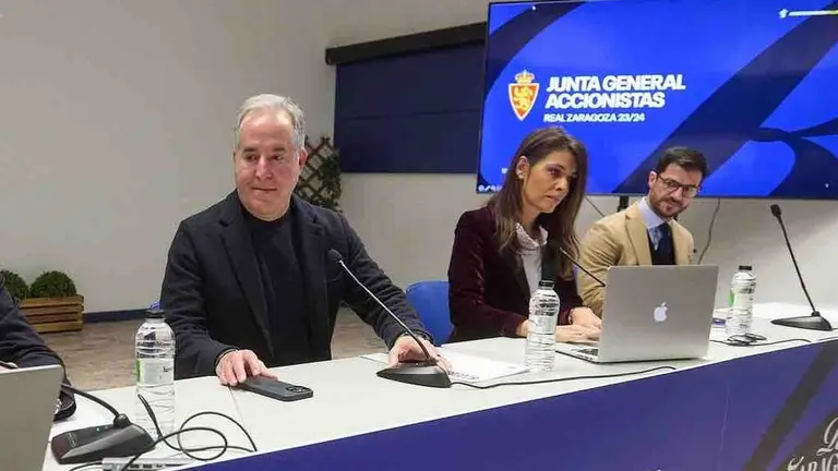 Jorge Mas en la &uacute;ltima Junta / REAL ZARAGOZA