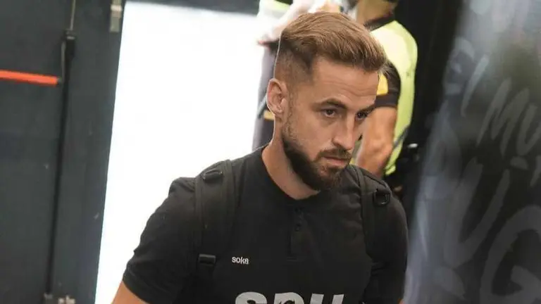 Jorge Pulido antes de un partido / SD Huesca
