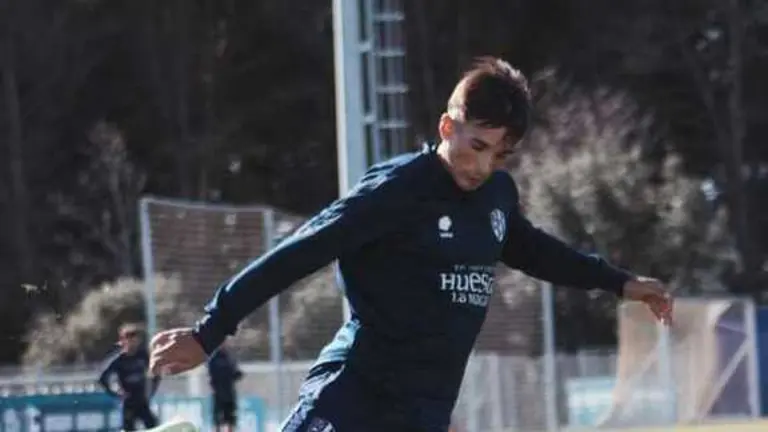 Laquintana en su primer entrenamiento / SD Huesca