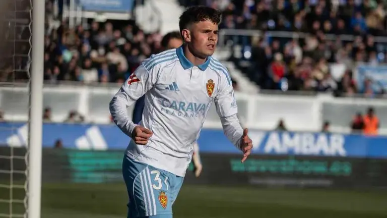 Hugo Pinilla durante un partido con el Real Zaragoza / Marcos Cebri&aacute;n